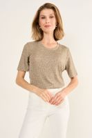 Polera Acanalada Argolla Beige Ma Griffe 14202126050106