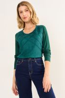 Polera De Suede Verde Oliva Ma Griffe 14202126007107