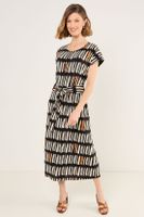 Vestido Estampado Con Lazo Negro Ma Griffe 13102225010102