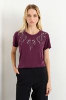 Polera Manga Corta Morado Ash 14207125013121