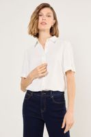 Blusa Camisera Lisa Blanco Ma Griffe 14002225063101