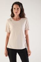Polera Manga Corta Beige Ma Griffe 14202125002106