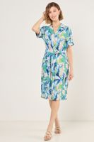 Vestido Estampado Camisero Azul Ma Griffe 13102225011104