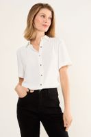 Blusa Camisera Manga Corta Crudo Ma Griffe 14002126054105