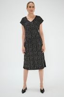 Vestido Textura Y Folia Negro Ma Griffe 13102125100102