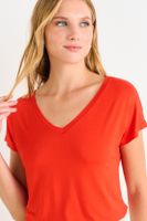 Polera Manga Corta Lisa Roja Ash 14204225094116