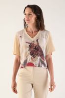 Polera Estampada Beige 14602125002106