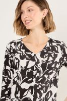 Blusa De Viscosa Estampada Negro Ma Griffe 14102225057102