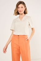 Blusas Manga Corta Beige Ma Griffe 14002225061106