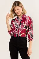 Blusa Camisera Estampada Negro Ma Griffe 14102126053102