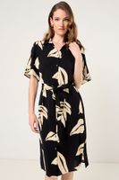 Vestido Camisero De Fantasia Negro Ma Griffe 13102225012102