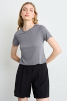 Polera Manga Corta Gris iO 14220225066163