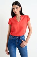 Blusa Manga Tulipan Rojo Ash 14007225067103