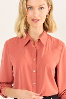 Blusa Camisera Cortes Terracota Ma Griffe 14002126060214