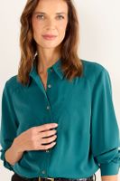 Blusa Camisera Cortes Verde Oliva Ma Griffe 14002126060107