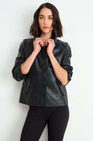 Chaqueta Lisa De Pu Entallada Negro Ash 17507126052102