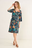 Falda En A Con Hebillas Azul Ma Griffe 12102126001104