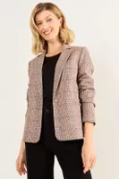 Blazer Diseño Cuadrille Café Ma Griffe 16102126051109