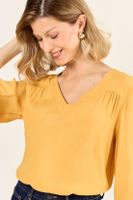 Blusa Escote V Amarillo Ma Griffe 14002126056314
