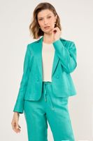 Blazer De Lino Corto Verde Ma Griffe 16002225057217
