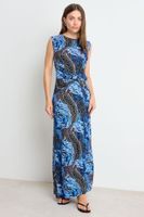 Vestido Largo Sin Mangas Print Negro Ash 13507225006102