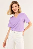 Polera Manga Corta Morado Ma Griffe 14202126001211