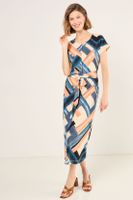 Vestido Estampado Con Lazo Crudo Ma Griffe 13102225010105