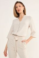 Blusa Cuello Mao Beige Ma Griffe 14002225011106