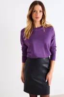 Sweater Cuello Redondo Morado Ash 18107126001121