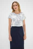 Polera Manga Caida Estampada Crudo Ma Griffe 14602125050105