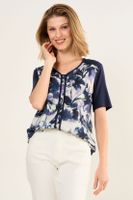 Polera Doble Tela Azul Ma Griffe 14602126051104