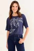 Polera Estampada Azul Ma Griffe 14604225082104