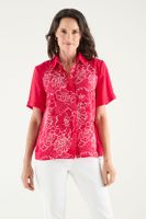 Blusa Camisera Estampada fucsia Ma Griffe 14102125050116