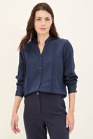 Blusa Popelina Azul Ma Griffe 14002125061104