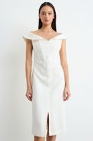 Vestido Liso Largo Crudo iO 13420225053105