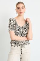 Polera Manga Corta Beige iO 14320225055106