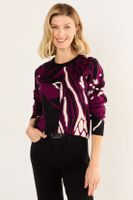 Tejido De Fantasia Cuello Alto Negro Ma Griffe 18702126003106