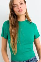 Polera Manga Corta Lisa Verde Musgo iO 14204225103107