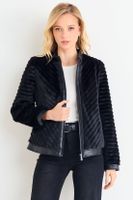 Casaca Efecto Pelo Negro Ash 17507126056102