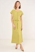 Vestido Con Textura Arrugada Verde Ma Griffe 13002225008137