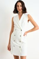 Vestido Corto Liso Crudo Ash 13007126004105