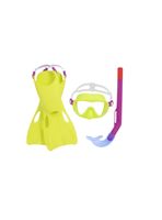 Kit Flapper Esnórquel Máscara/Aletas - Niños +3 Color Amarillo