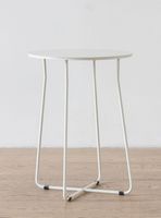 Mesa Lateral Marchena Circular Metal Blanca V