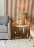 Mesa Lateral Marchena Circular Metal Blanca V