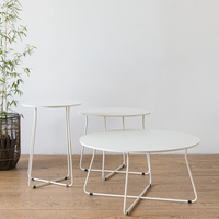 Mesa De Centro Marchena Circular Metal Blanca V