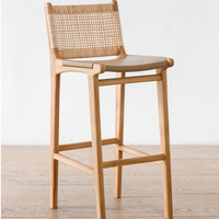 Taburete Respaldo Maine Cuero R