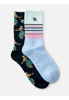 Calcetin ART CREW SOCK 2-PK Hombre Verde Rip Curl