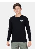 Polera ML Pacific Rinse Glass Off Negro Infantil Rip Curl