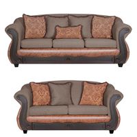 Juego de Living 3 2 Ashly Café Terracota