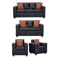 Juego de Living 3 2 1 1 Ezeiza Negro